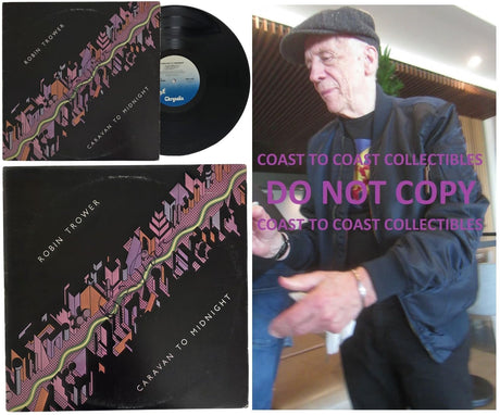 Robin Trower Signed Caravan to Midnight Album COA Proof Autographed Vinyl Record
