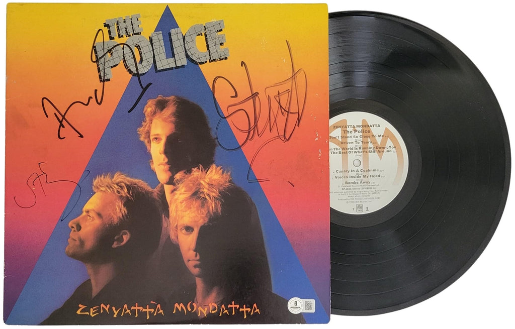 The Police Signed Zenyatta Mondatta Album Beckett COA Autographed Vinyl Record