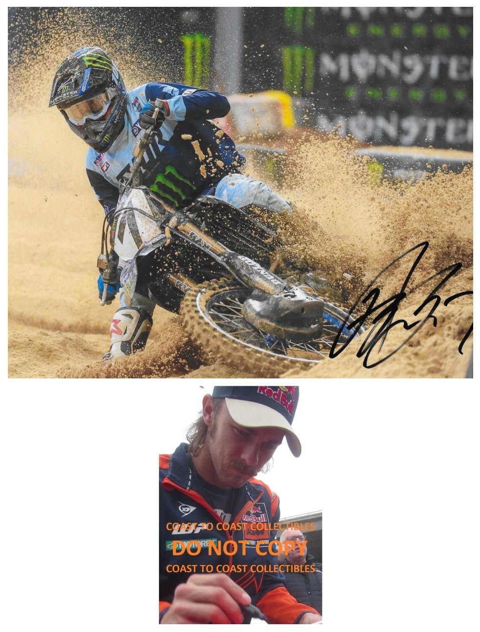 Aaron Plessinger Signed 8x10 Photo COA Proof Autographed Supercross Motocross Rider..
