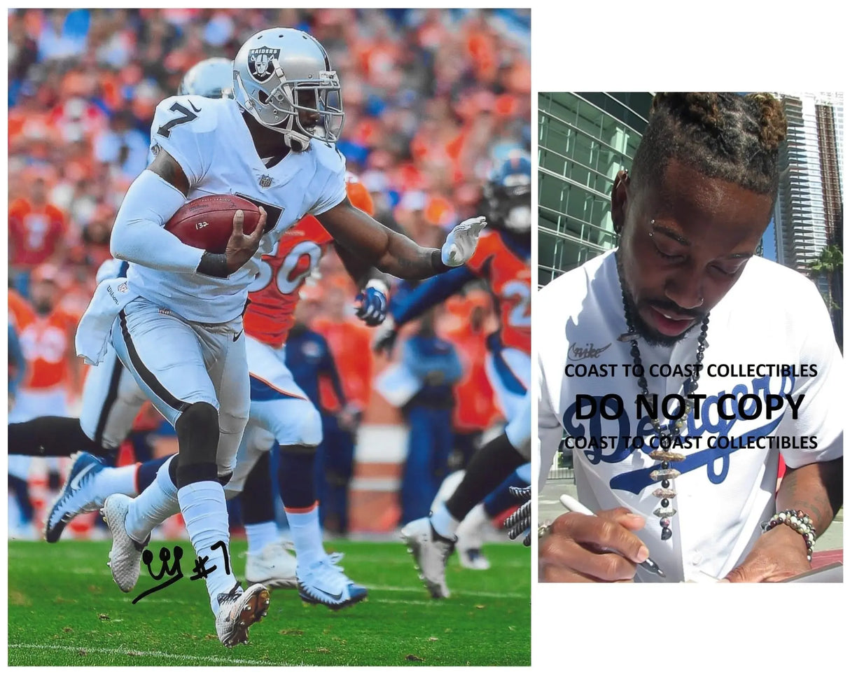 Marquette King signed Raiders football 8x10 photo Proof COA autographed