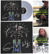 Geoff Tate Signed Queensryche Empire Album COA Proof Autographed Vinyl Record Michael Wilton