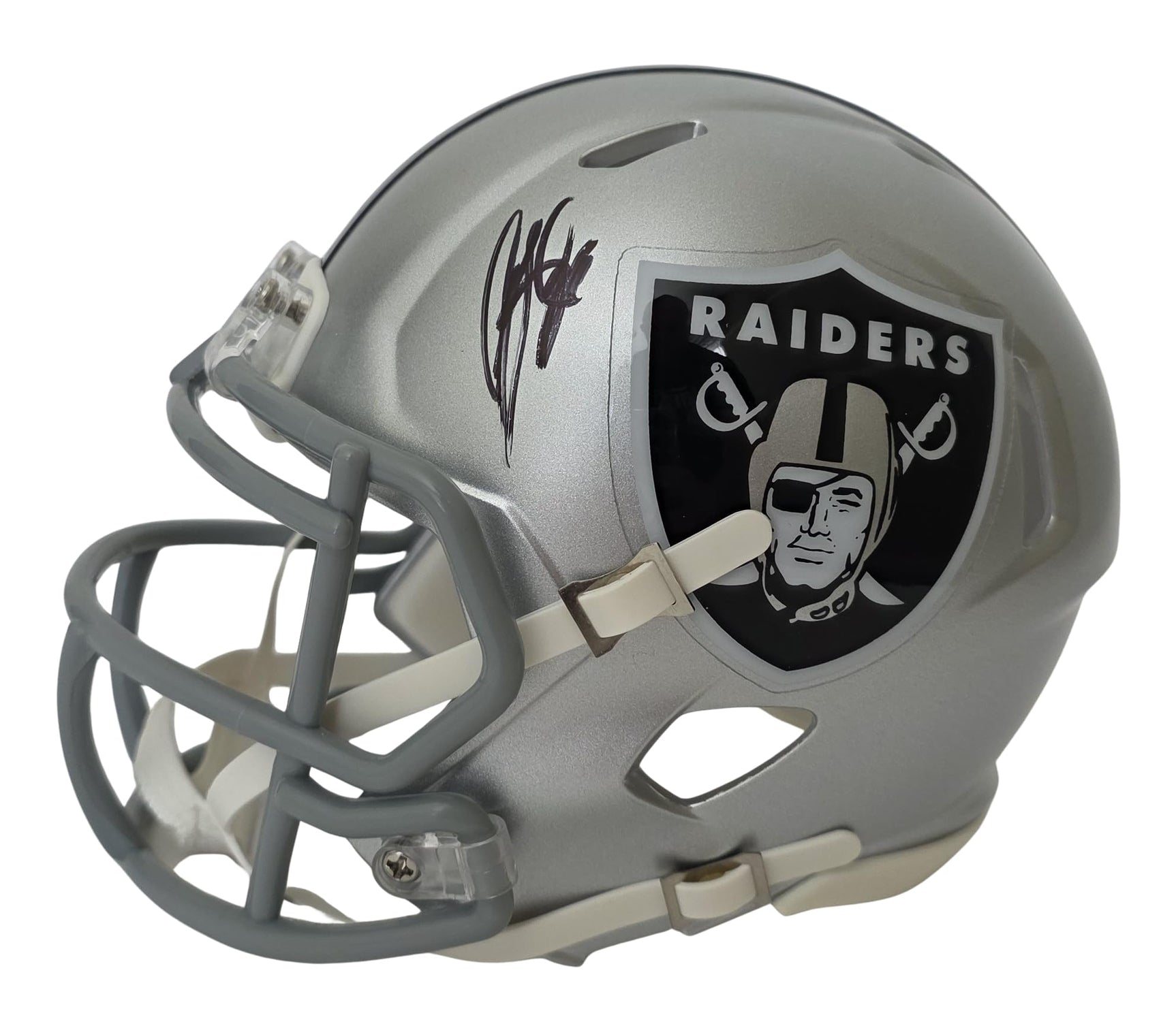 Geno Smith Signed Raiders Mini Football Helmet Proof COA Autographed Las Vegas Raiders