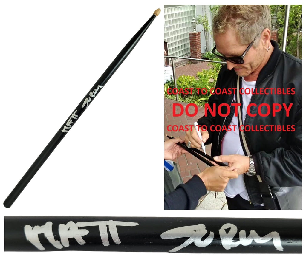 Matt Sorum Signed Drumstick COA Proof Guns N Roses Drummer G.N.R Autographed