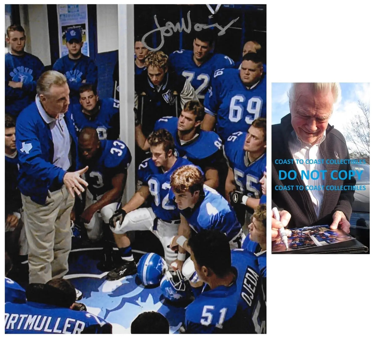 Jon Voight Varsity Blues Bud Kilmer Signed Coyotes 8x10 Photo COA Proof Autographed..
