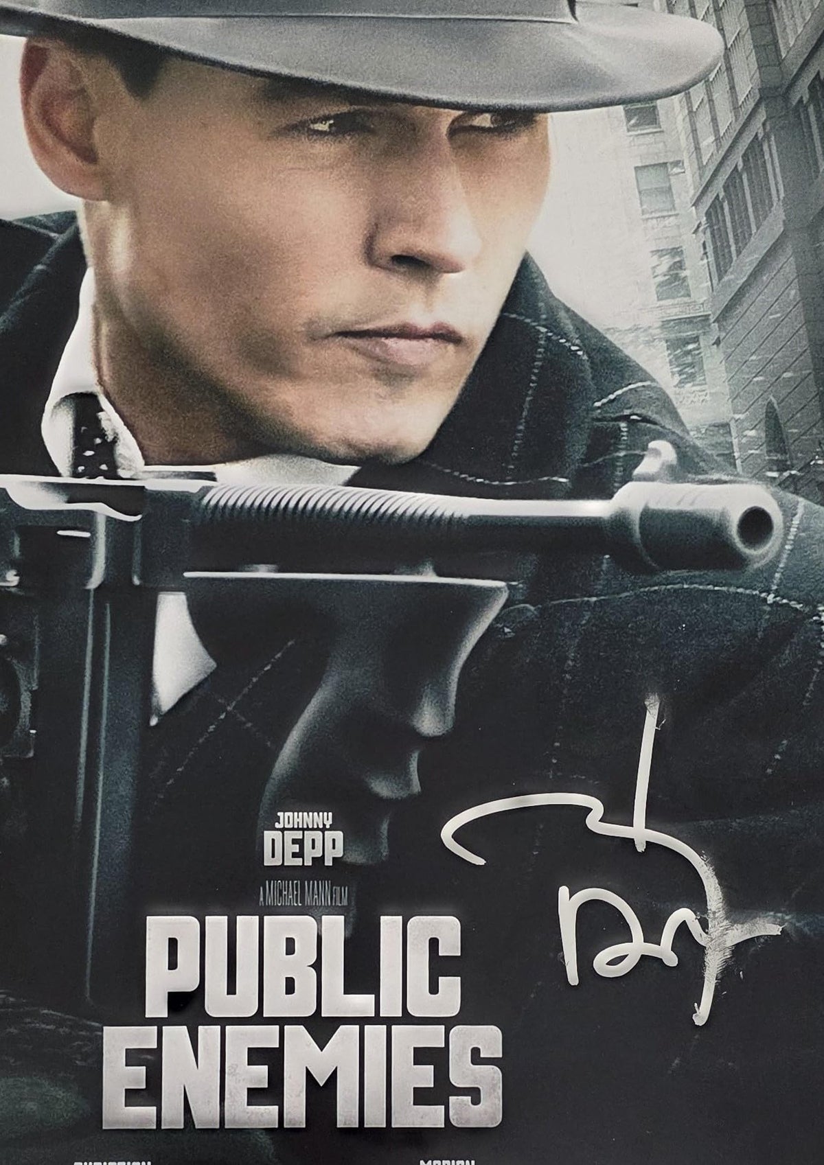 Johnny Depp Signed Public Enemies 12x18 Photo Poster COA Proof Autographed