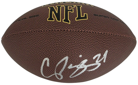 Champ Bailey Signed Football Proof COA Autographed Denver Broncos Washington Georgia Bulldogs