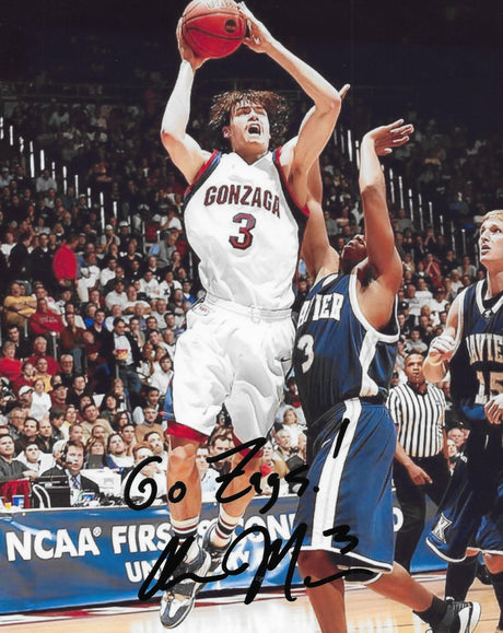 Adam Morrison Signed 8x10 Photo COA Proof Autographed Gonzaga Bulldogs basketball..