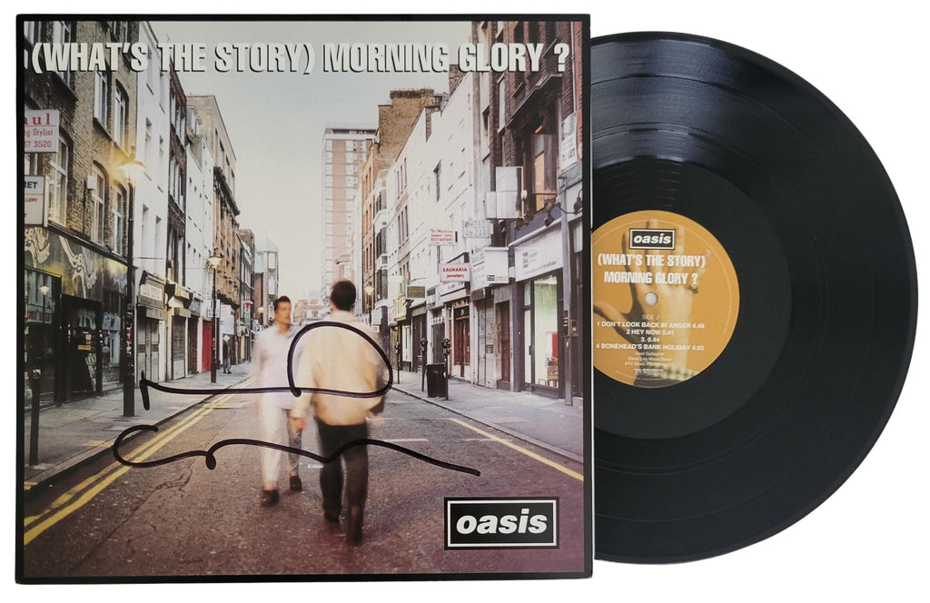 Noel Gallagher Signed Oasis Whats The Story Morning Glory? Album Vinyl Record COA proof