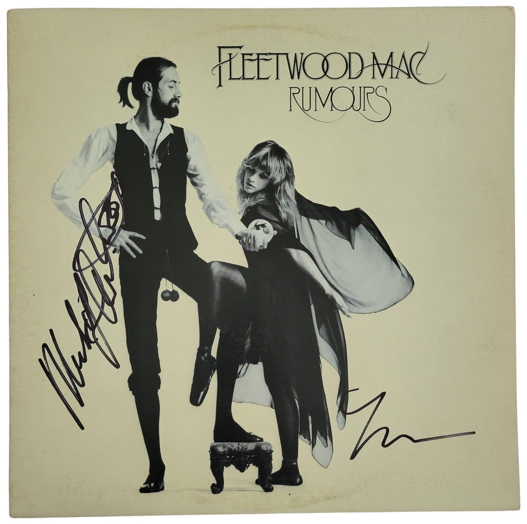 Mick Fleetwood Lindsey Buckingham Signed Fleetwood Mac Rumours Album Vinyl Record Proof
