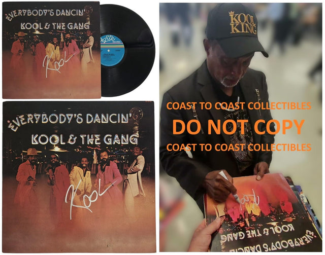 Robert Bell Signed Kool & the Gang Everybodys Dancin Album COA Proof Autographed Vinyl Record