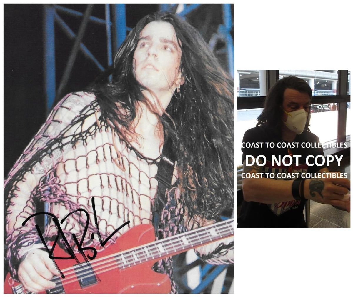 Rachel Bolan Skid Row Bassist Signed 8x10 Photo COA Exact Proof Autographed