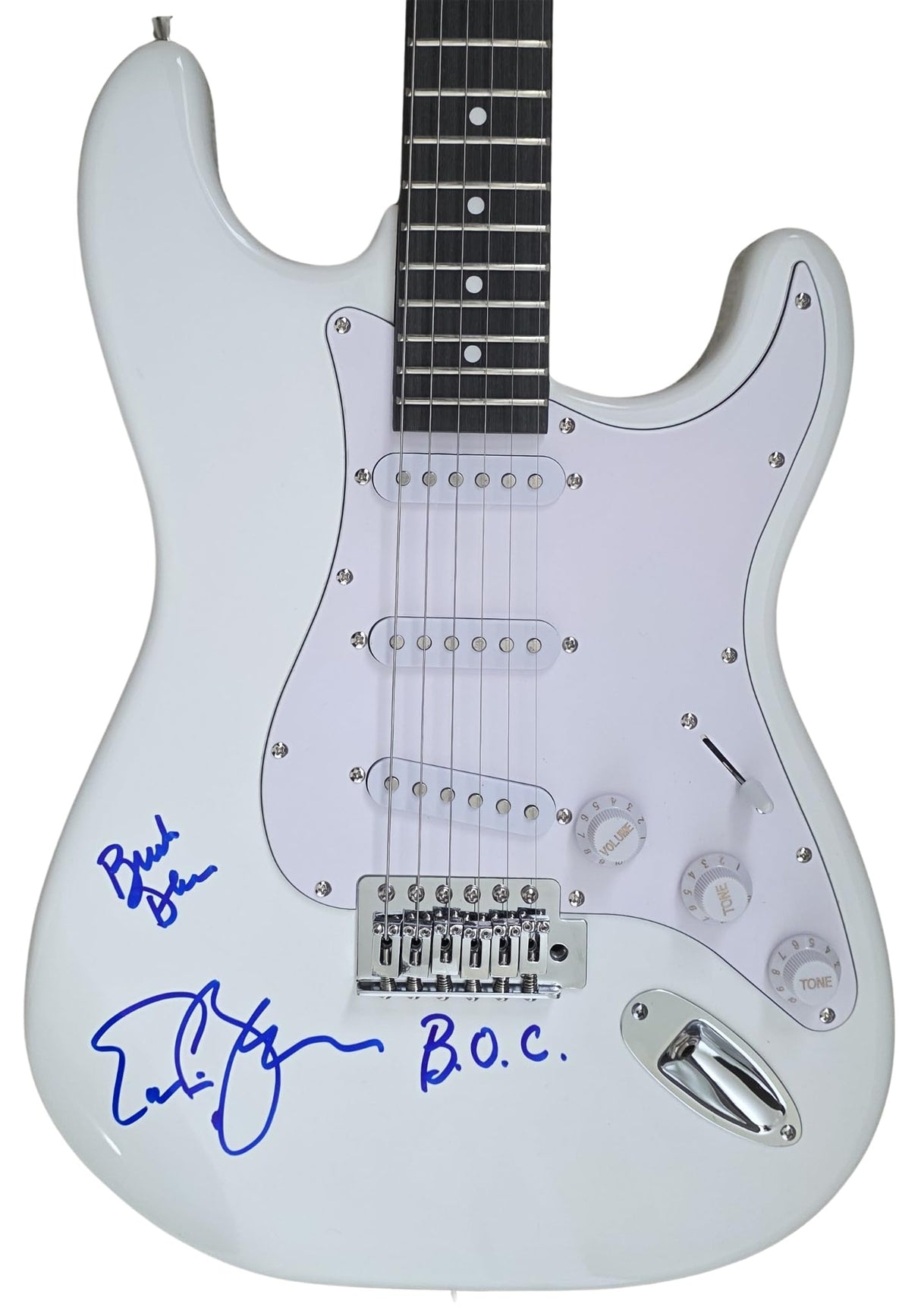 Blue Oyster Cult Signed Full Size Electric Guitar COA Exact Proof Autographed Buck Dharma & Eric Bloom