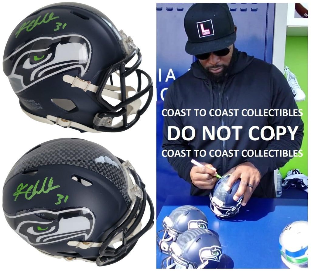 Kam Chancellor Signed Seattle Seahawks Mini Football Helmet Proof COA Autographed..