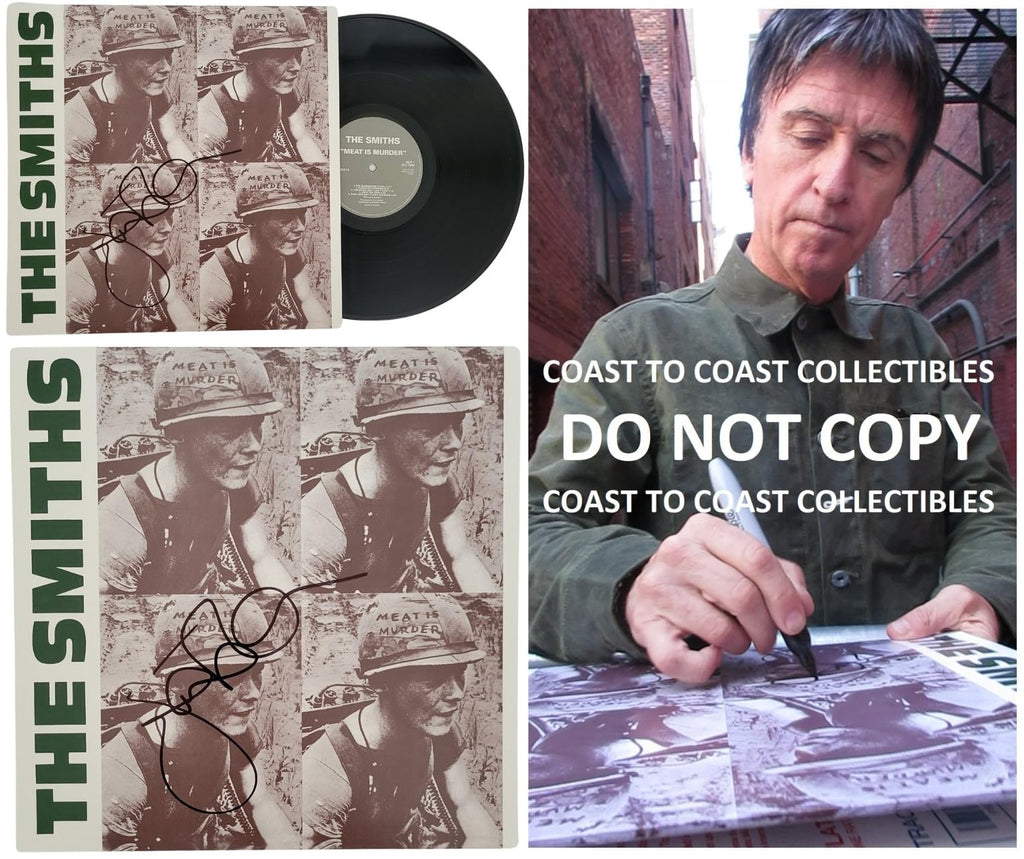 Johnny Marr Signed The Smiths Meat is Murder Album COA Proof Autographed Vinyl Record