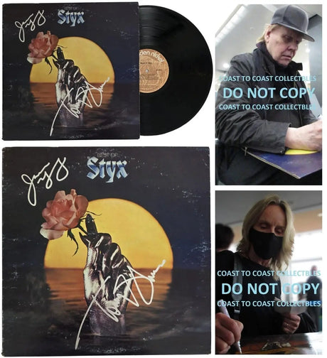 Tommy Shaw & James Young Signed Best of Styx Album COA Proof Autographed Vinyl Record