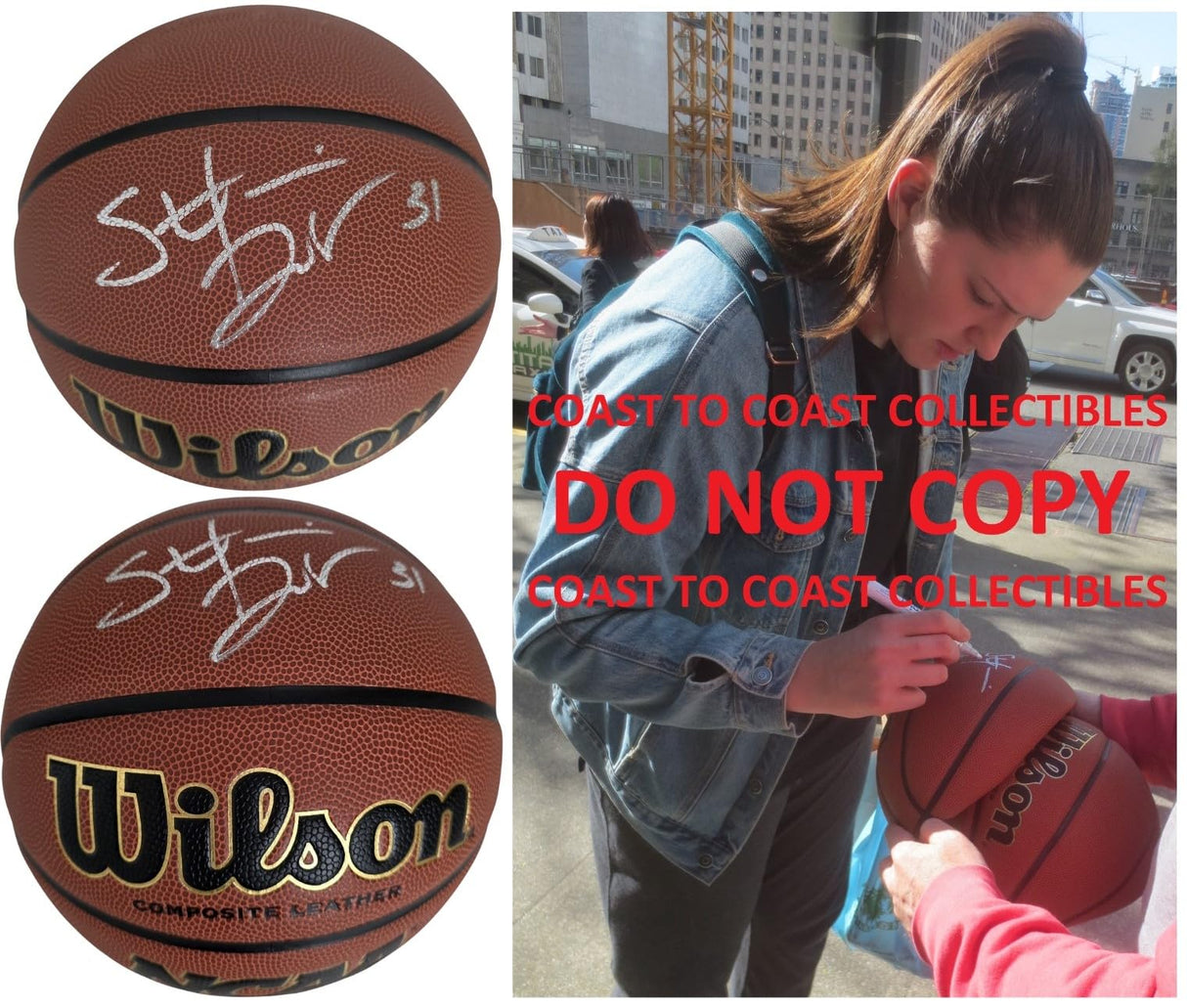 Stefanie Dolson Signed Basketball COA Proof Autographed Washington Mystics UConn Huskies