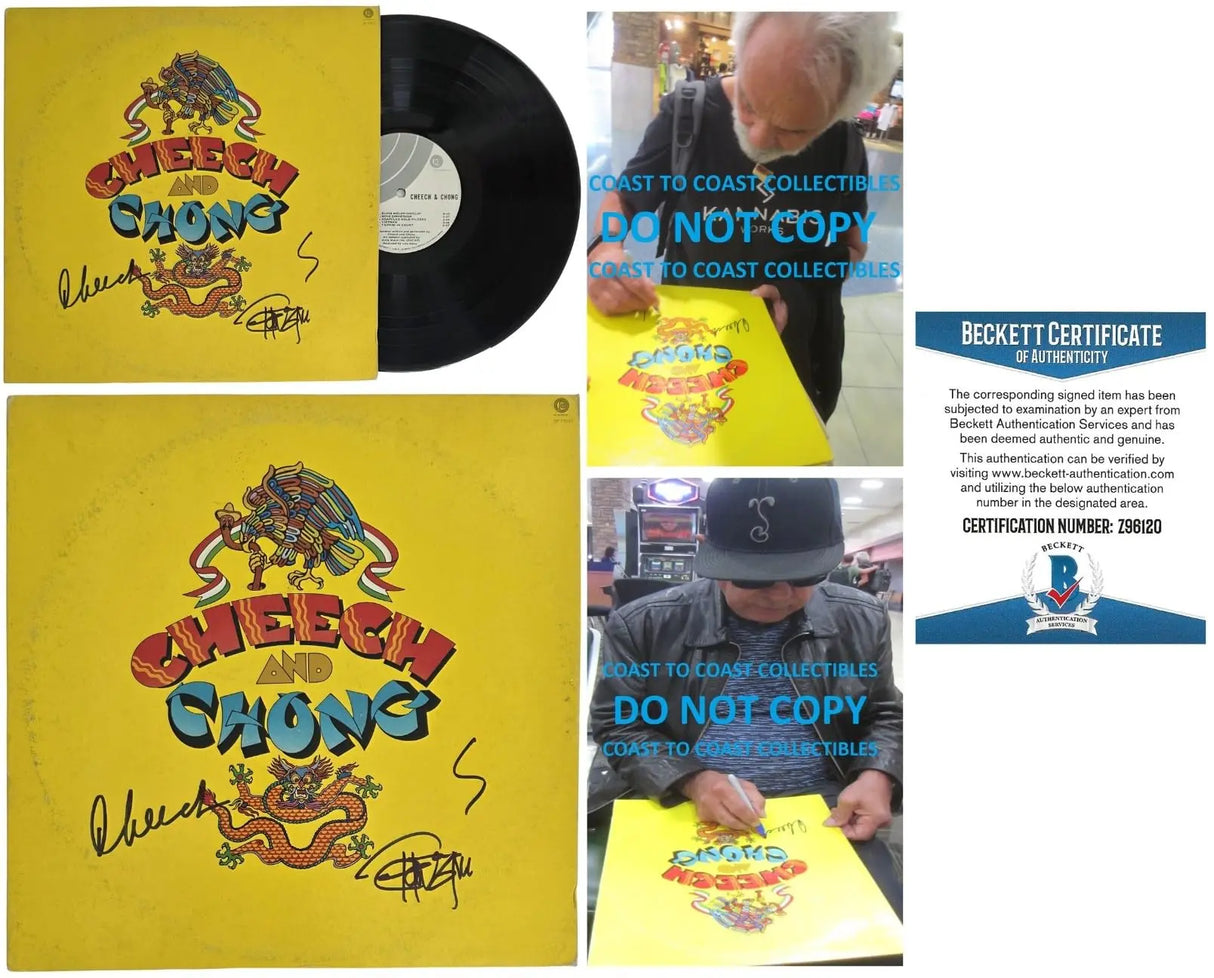 Cheech and Chong Signed Album Exact Proof Beckett COA Autographed Vinyl Record