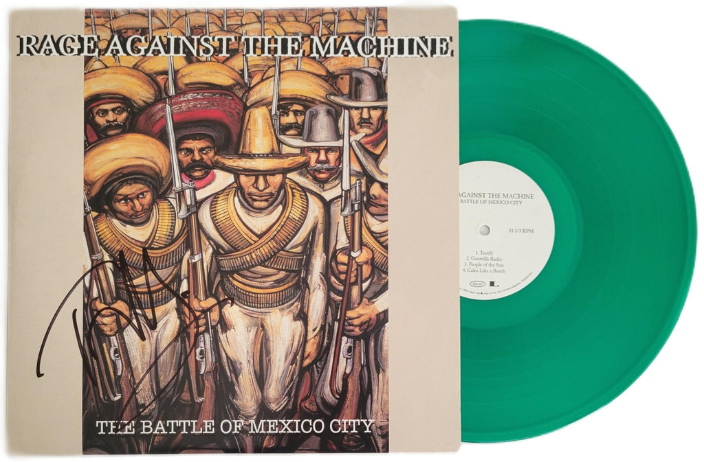 Tom Morello Signed Rage Against the Machine The Battle of Mexico City Album Proof Vinyl Record Autographed