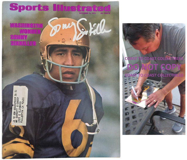 Sonny Sixkiller Signed Sports Illustrated Proof Autographed UW Huskies Football SI Magazine