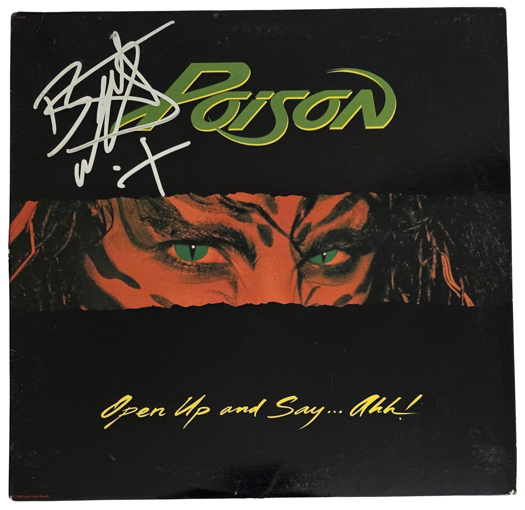 Bret Michaels Signed Poison Open Up and Say... Ahh! Album COA Proof Autographed Vinyl Record