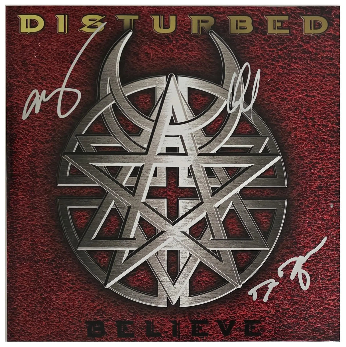 Disturbed Band Signed Believe Album COA Proof Autographed Vinyl Record David Draiman,Dan Donegan,Mike Wengren