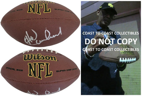 Harold Carmichael Signed Football Proof COA Autographed Philadelphia Eagles HOF