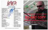 Kerry King Signed Slayer South of Heaven Lyrics Sheet COA Exact Proof Autographed