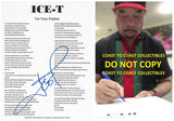 Ice T Signed I'm Your Pusher Lyrics Sheet COA Exact Proof Autographed Body Count