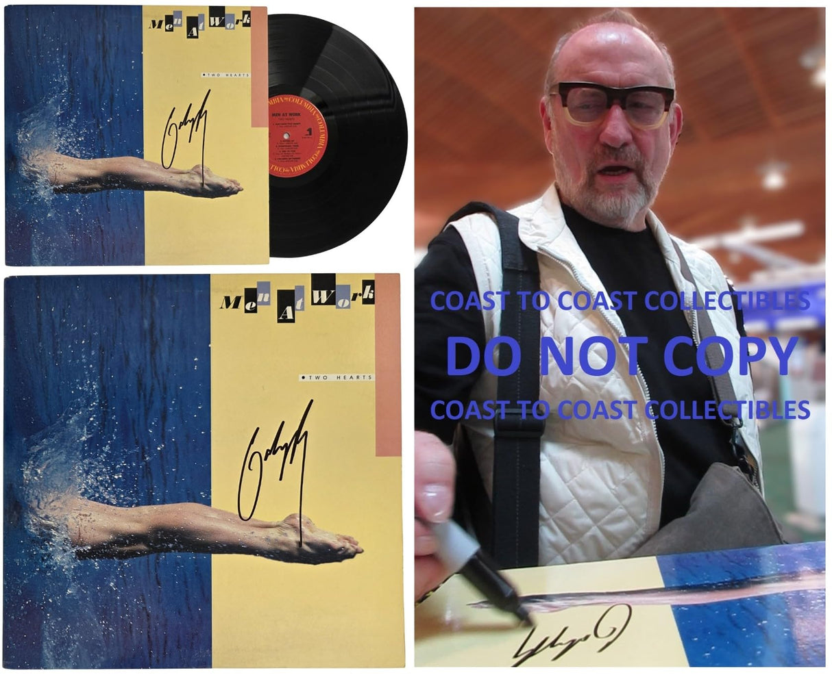 Colin Hay Signed Men At Work Two Hearts Album COA Proof Autographed Vinyl Record
