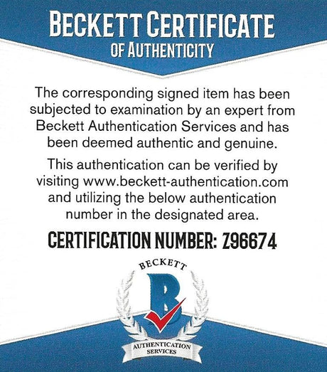 Steve Largent Signed Football Proof Beckett COA Autographed Seattle Seahawks Tulsa Golden Hurricane