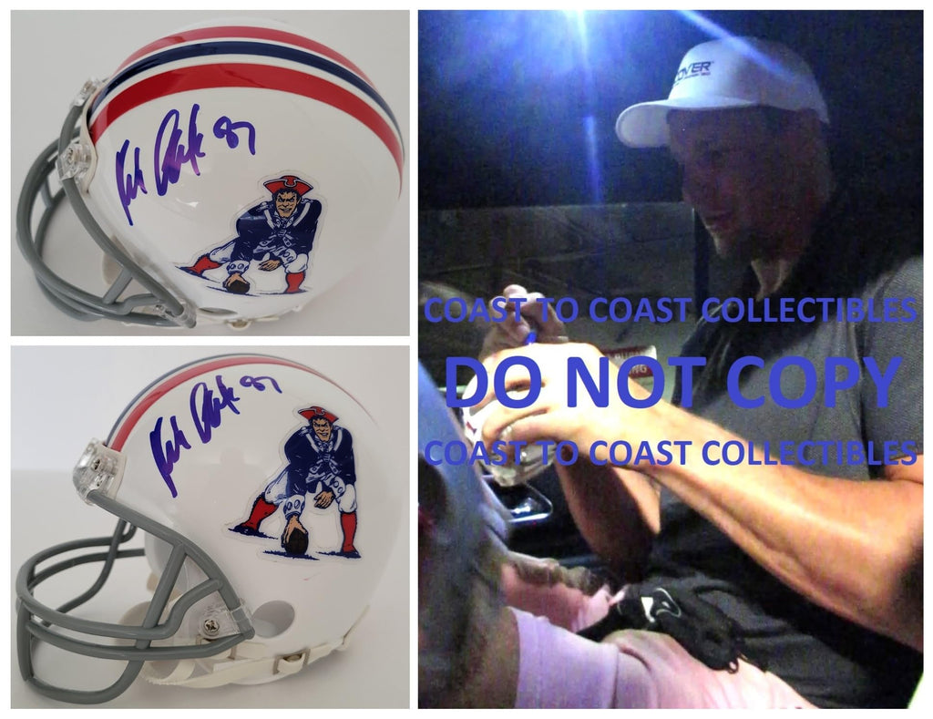 Rob Gronkowski Signed New England Patriots Football Mini Helmet Proof Autographed Throwback