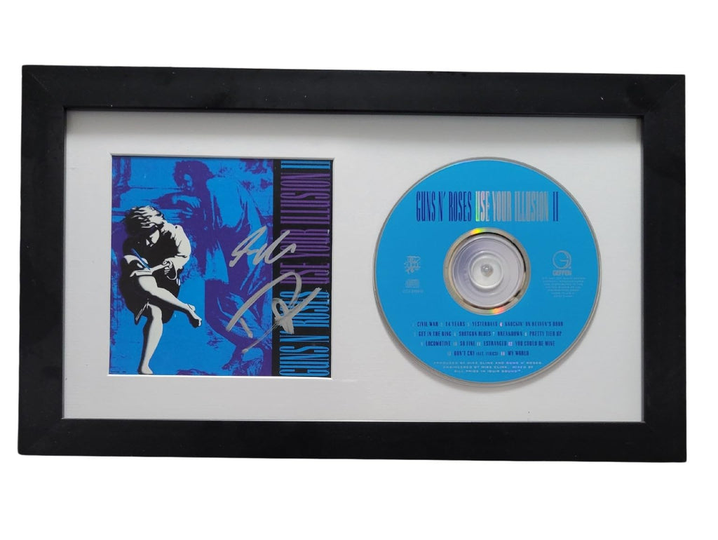 Duff McKagan Steve Adler Signed G.N.R Use Your Illusion II CD Proof COA Framed Gun N Roses Autographed