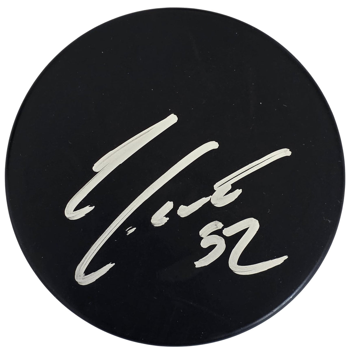 Adam Foote Signed Hockey Puck Proof Autographed Blue Jackets Colorado Avalanche