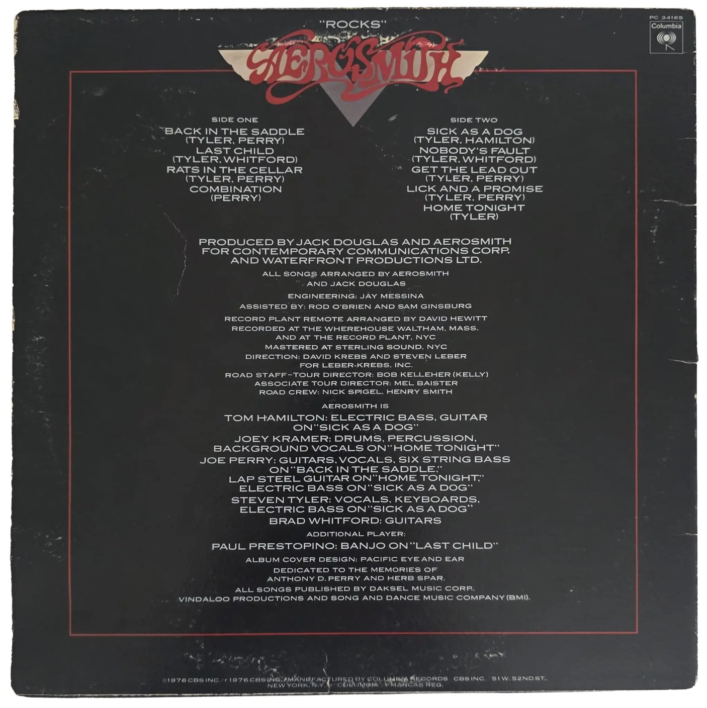 Steven Tyler Signed Aerosmith Rocks Album COA Proof Autographed Vinyl Record
