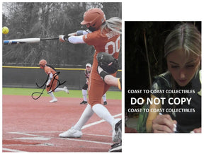 Lauren Burke signed Longhorns 8x10 softball photo COA Proof autograhed Model