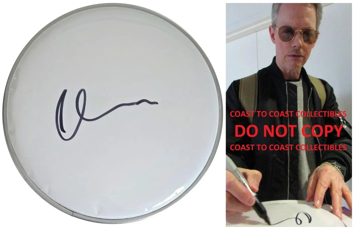 Dave Krusen Signed Drumhead COA Exact Proof Autographed Pearl Jam Drummer Ten