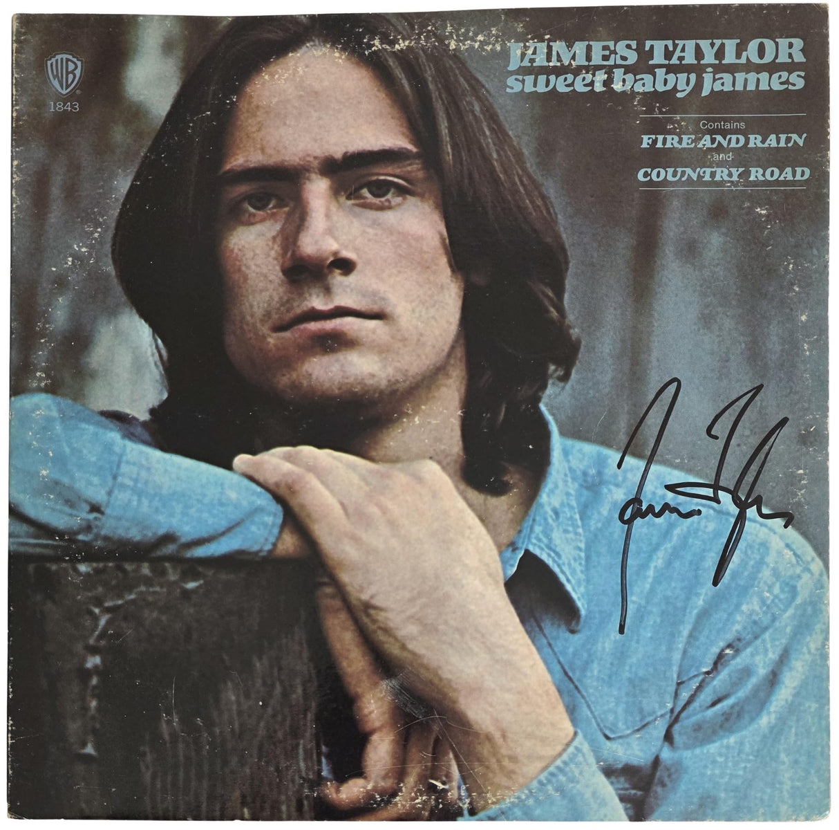 James Taylor signed Sweet Baby James album vinyl COA Exact Proof Autographed
