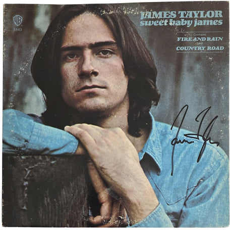James Taylor signed Sweet Baby James album vinyl COA Exact Proof Autographed