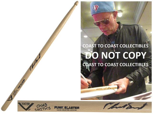Chad Smith Signed Drumstick COA Proof Autographed Red Hot Chili Pepper Drummer.