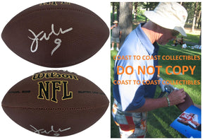 Jim McMahon Signed Football COA Proof Autographed Chicago Bears Philadelphia Eagles