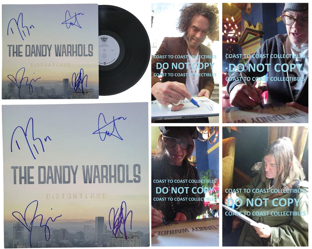 The Dandy Warhols Signed Distortland Album COA Proof Autographed Vinyl Record