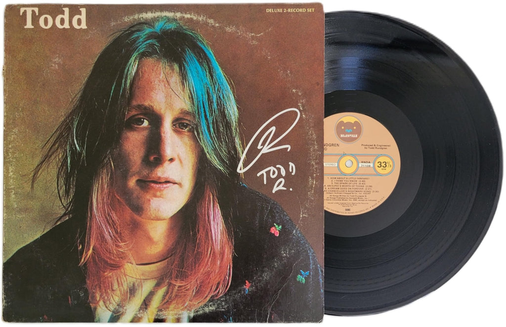 Todd Rundgren Signed Todd Album COA Proof Autographed Vinyl Record