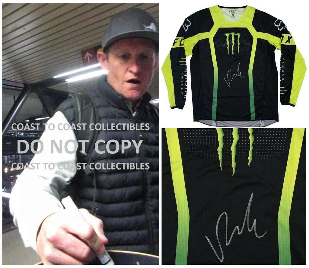 Ricky Carmichael Signed Monster Jersey Proof Autographed Supercross Motocross