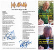 Rick Savage & Phil Collen Signed Def Leppard Pour Some Sugar on Me Lyrics Sheet COA Proof Autographed
