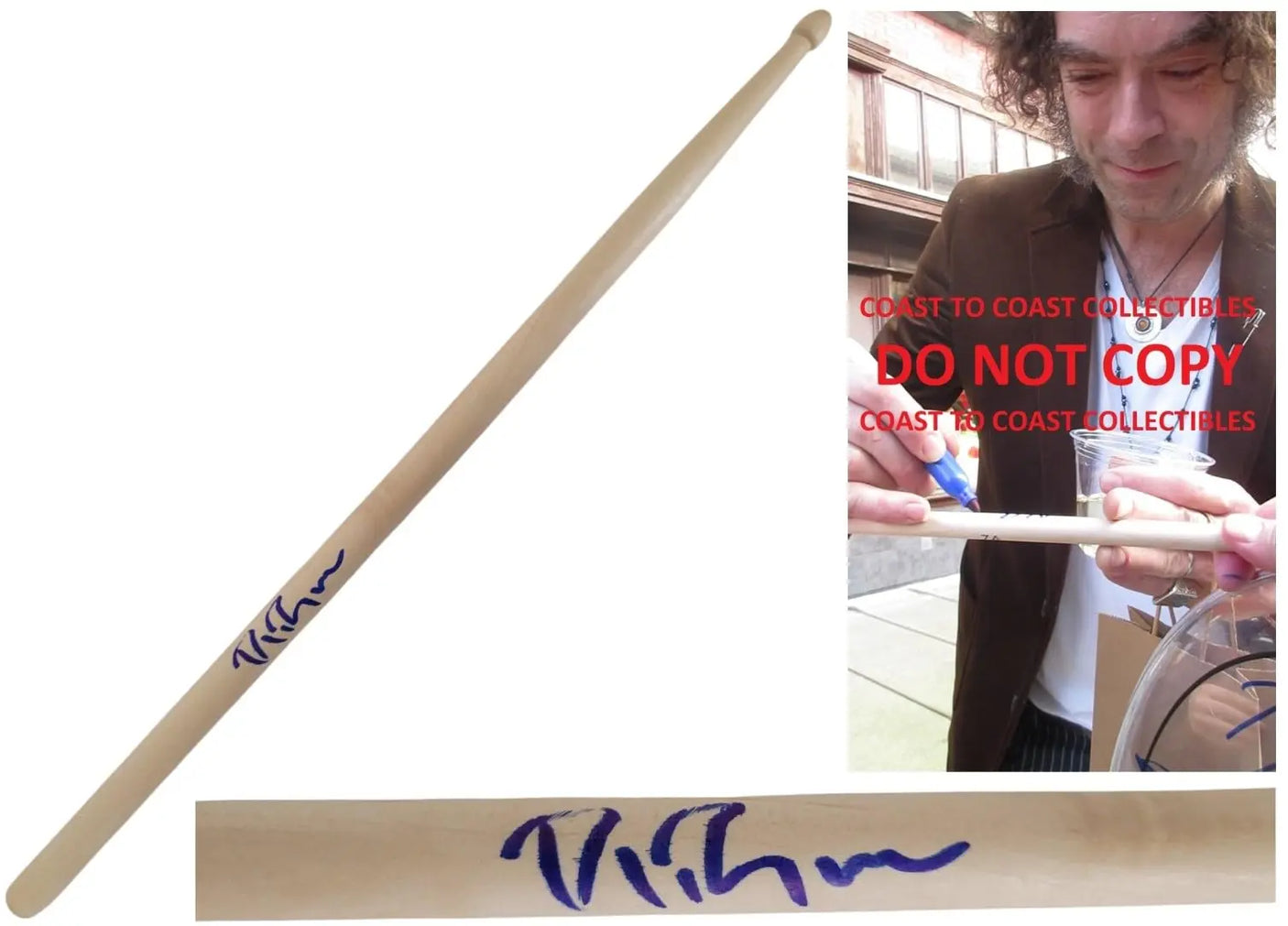 Brent DeBoer Signed Drumstick COA Proof Autographed The Dandy Warhols Drummer