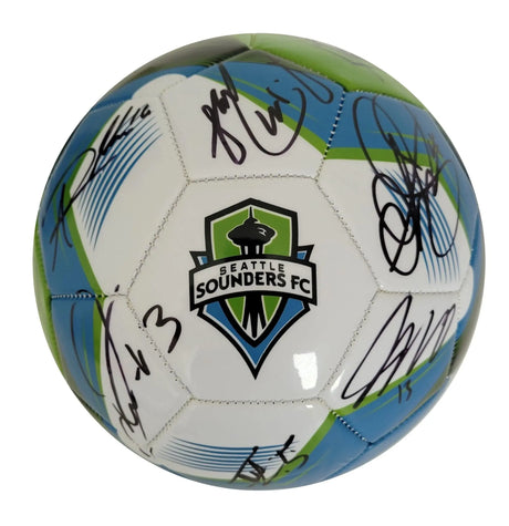 2024 Seattle Sounders FC Team Signed Logo Soccer Ball Proof COA Autographed