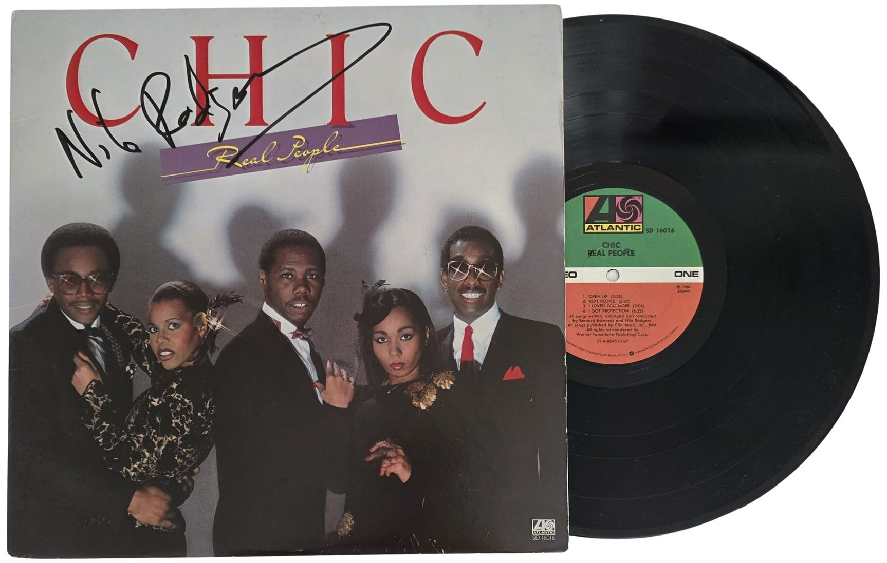 Nile Rodgers Signed Chic Real People Album COA Exact Proof Autographed Vinyl Record