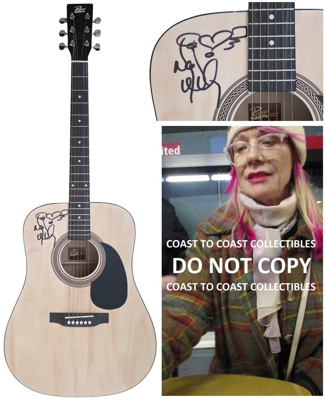 Nancy Wilson Signed Full Size Acoustic Guitar COA Proof Heart Band Autographed
