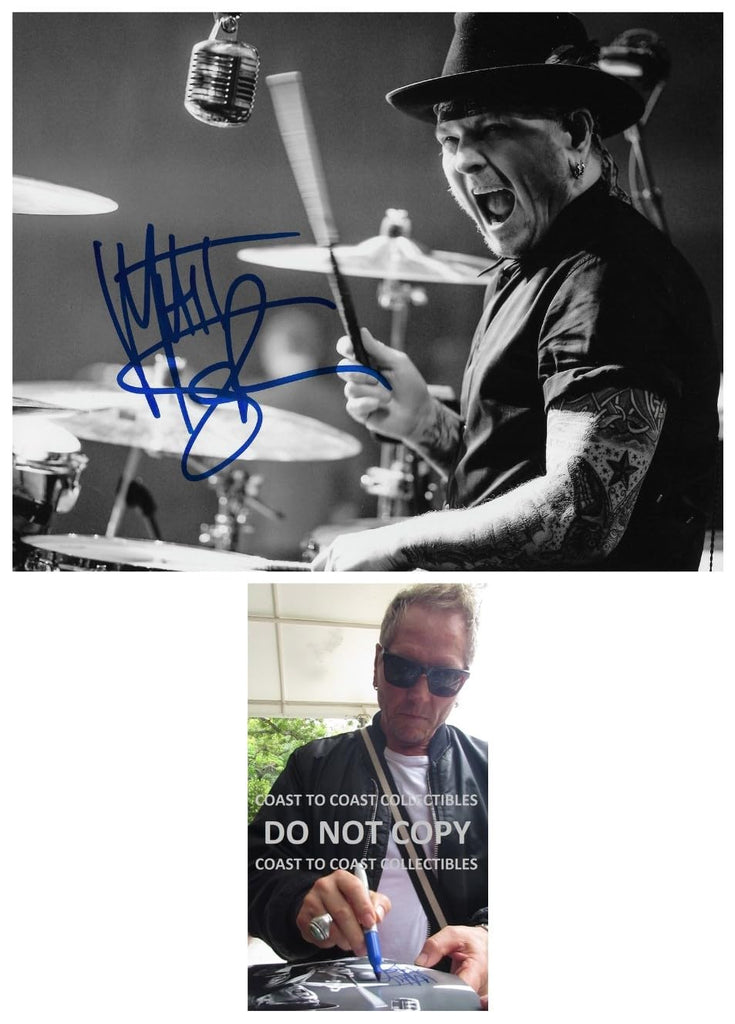 Matt Sorum Guns N Roses Drummer signed 8x10 photo proof COA autographed GNR..