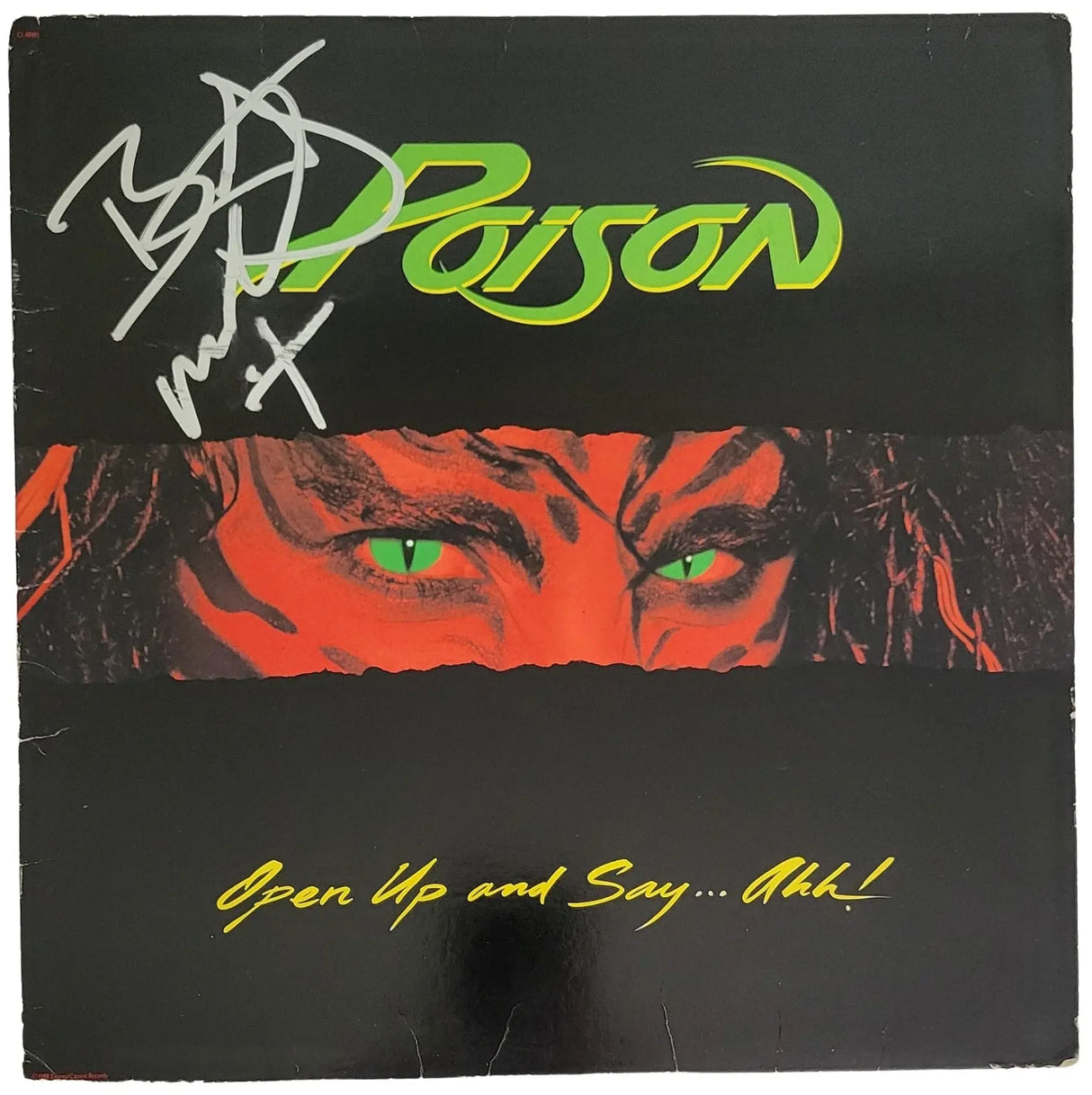 Bret Michaels Signed Poison Open Up and Say... Ahh! Album Vinyl Beckett COA Proof Autographed